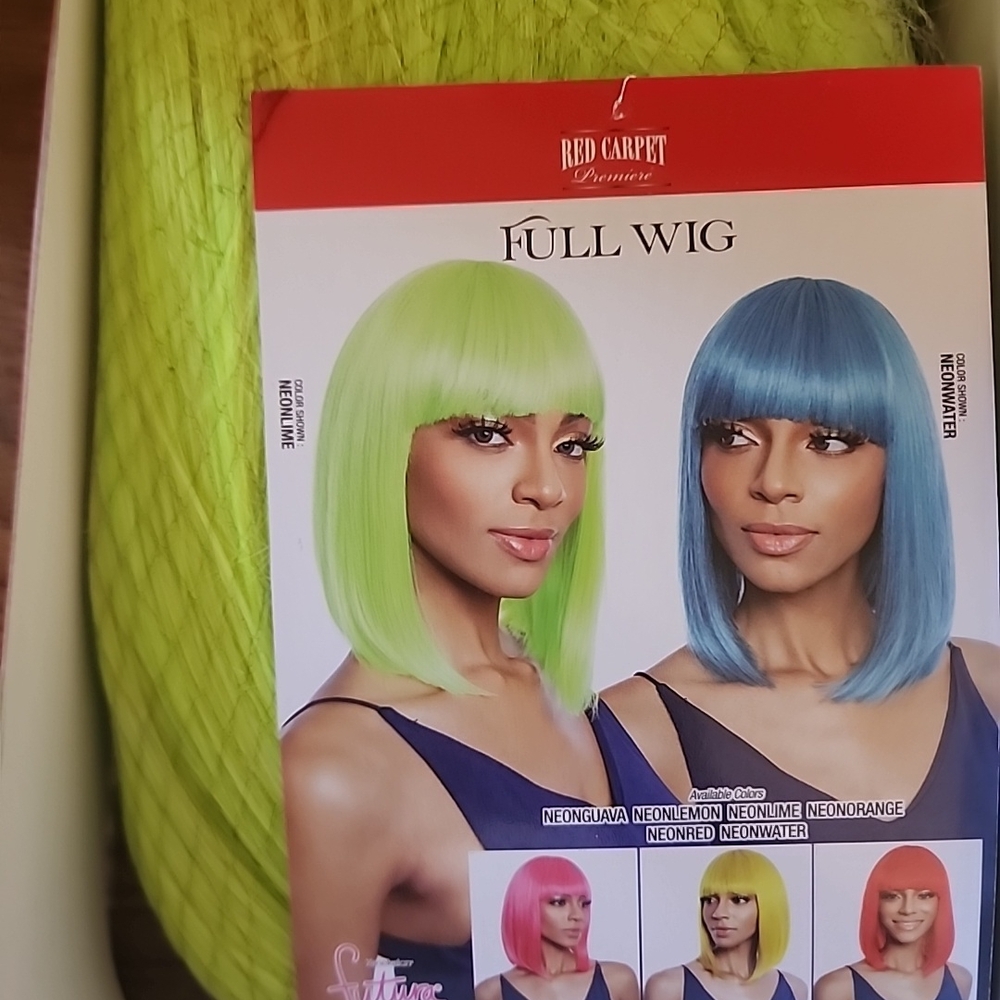 Full Wig in Neon Lemon and Neon Water